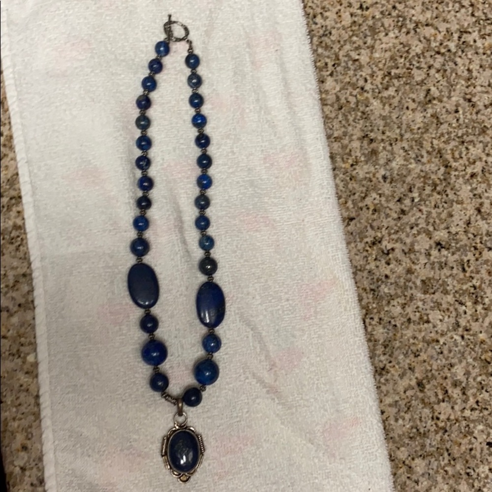 Lapis Statement Necklace - image 1